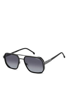 【送料無料】 カレーナ レディース サングラス・アイウェア アクセサリー Square Sunglasses 58mm Black/Gray Polarized Gradient