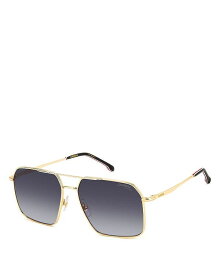 【送料無料】 カレーナ レディース サングラス・アイウェア アクセサリー Square Sunglasses 59mm Gold/Gray Gradient