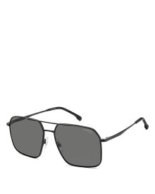 【送料無料】 カレーナ レディース サングラス・アイウェア アクセサリー Square Sunglasses 59mm Black/Gray Solid