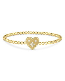 【送料無料】 ロバートコイン レディース ブレスレット・バングル・アンクレット アクセサリー 18K Yellow Gold Diamond Venetian Princess Small Heart Beaded Stretch Bracelet Gold