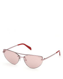 【送料無料】 プッチ レディース サングラス・アイウェア アクセサリー Cat Eye Sunglasses 59mm Pink/Pink Mirrored Solid