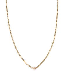 【送料無料】 ゾイチッコ レディース ネックレス・チョーカー・ペンダントトップ アクセサリー 14K Yellow Gold Baguette Diamonds Diamond Baguette Oval Link Necklace 14-16" Gold