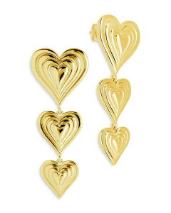 yz X^[OtH[Go[ fB[X sAXECO ANZT[ Beating Heart Drop Earrings in 14K Gold Plated Gold