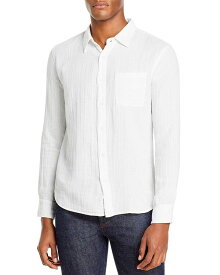 【送料無料】 ヴェルヴェットバイグラハムスペンサー メンズ シャツ トップス Elton Woven Gauze Regular Fit Button Down Shirt White
