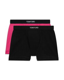 【送料無料】 トム・フォード メンズ ボクサーパンツ アンダーウェア Cotton Blend Boxer Briefs Set of 2 Pink/Black