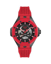 【送料無料】 フィリッププレイン レディース 腕時計 アクセサリー Plein $keleton Royal Watch 46mm Black/Red