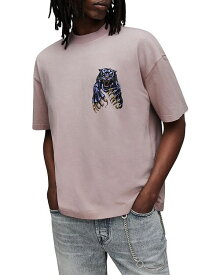 【送料無料】 オールセインツ メンズ Tシャツ トップス Beast Graphic Tee Floss Pink