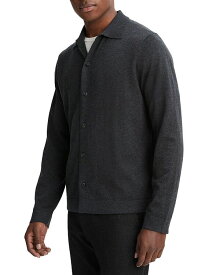 【送料無料】 ヴィンス メンズ ニット・セーター カーディガン アウター Merino Button Front Cardigan Sweater H Black