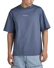 【送料無料】 ジースター メンズ Tシャツ トップス Logo Boxy Tee Vintage Indigo