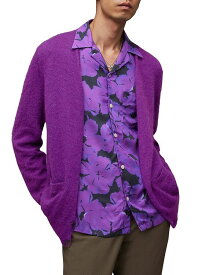 【送料無料】 オールセインツ メンズ ニット・セーター カーディガン アウター Kennedy Cardigan Sweater Electric Purple