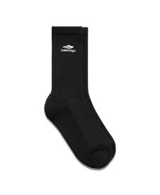 【送料無料】 バレンシアガ メンズ 靴下 アンダーウェア 3b Sports Icon Socks Black