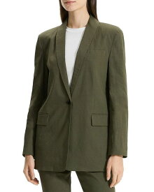 【送料無料】 セオリー レディース ジャケット・ブルゾン ブレザー アウター Rolled Sleeve Blazer Dark Olive