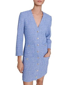【送料無料】 マージュ レディース ワンピース トップス Classic Tweed Mini Dress Blue