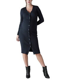 【送料無料】 イングリッド&イザベル レディース ニット・セーター アウター Button Front Sweater Maternity Dress Black Onyx