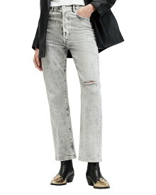 【送料無料】 オールセインツ レディース デニムパンツ ジーンズ ボトムス Edie High Rise Ankle Straight Jeans in Snow Grey Snow Grey