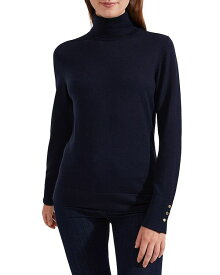 【送料無料】 ホッブスロンドン レディース ニット・セーター アウター Lara Merino Wool Roll Neck Sweater Navy