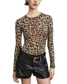 【送料無料】 ザ・クープルス レディース Tシャツ トップス Long Sleeve Leopard Print Tee Leopard