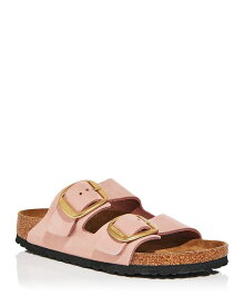 【送料無料】 ビルケンシュトック レディース サンダル シューズ Women's Arizona Big Buckle Slide Sandals Soft Pink Nubuck/Gold