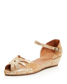 【送料無料】 ケネスコール レディース パンプス シューズ Women's Lily Moon Leather Wedge Flats Gold