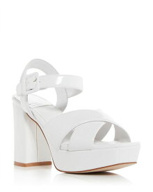 【送料無料】 ジェフリー キャンベル レディース サンダル シューズ Women's Amma Platform High Block Heel Sandals White Crinkle Patent