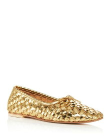 【送料無料】 フレダサルバドール レディース パンプス シューズ Women's Jada Slip On Woven Bow Flats Gold