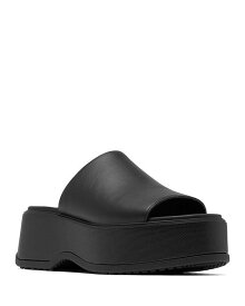 【送料無料】 ソレル レディース サンダル シューズ Women's Dayspring Leather Platform Slide Sandals Black