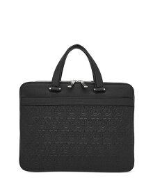 【送料無料】 フェラガモ メンズ ビジネス系 バッグ Embossed Leather Briefcase Nero