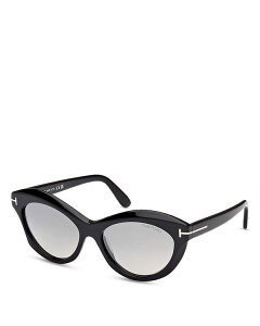 yz gEtH[h fB[X TOXEACEFA ANZT[ Toni Oval Sunglasses 55mm Black/Gray Mirrored Gradient