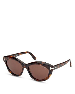 yz gEtH[h fB[X TOXEACEFA ANZT[ Toni Oval Sunglasses 55mm Havana/Brown Solid