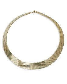 【送料無料】 アルジェントヴィーヴォ レディース ネックレス・チョーカー・ペンダントトップ アクセサリー Textured Statement Collar Necklace 15" Gold