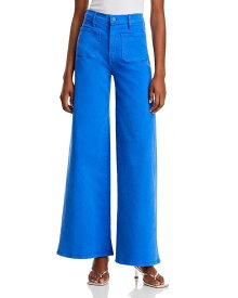 【送料無料】 マザー レディース デニムパンツ ジーンズ ボトムス High Rise Patch Pocket Wide Leg Jeans in Snorkel Blue Snorkel Blue