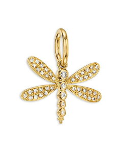 ev Zg NA fB[X ANZT[ lbNXE`[J[Ey_ggbv Temple St. Clair 18K Yellow Gold FJ Diamond Dragonfly Pendant Gold S[h