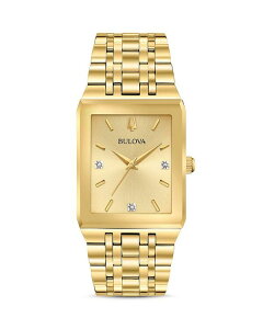 uo fB[X ANZT[ uXbgEoOEANbg Bulova Futuro Quadra Gold-Tone Link Bracelet Watch 30mm x 45mm Gold S[h