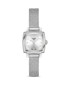 【送料無料】 ティソット レディース ブレスレット・バングル・アンクレット アクセサリー Lovely Square Diamond Mesh Bracelet Watch 20mm x 20mm White/Silver