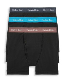 【送料無料】 カルバンクライン メンズ ボクサーパンツ アンダーウェア Cotton Stretch Moisture Wicking Boxer Briefs Pack of 3 N07 Black