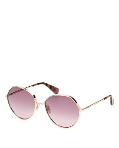 }bNX}[ fB[X ANZT[ TOXEACEFA Max Mara Menton Gradient Round Sunglasses 57mm Gold/Violet oCIbg
