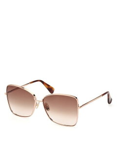 }bNX}[ fB[X ANZT[ TOXEACEFA Max Mara Menton1 Butterfly Sunglasses 59mm Rose Gold/Brown Gradient uE