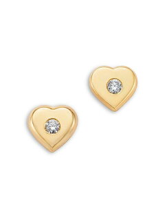yz ]C`bR fB[X sAXECO ANZT[ 14K Yellow Gold Feel the Love Diamond Heart Stud Earrings Gold