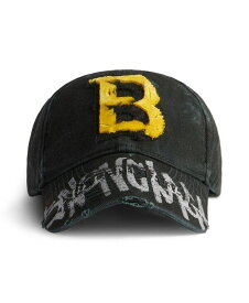 【送料無料】 バレンシアガ メンズ 帽子 アクセサリー Upcycled Cap Black