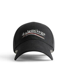 【送料無料】 バレンシアガ メンズ 帽子 アクセサリー Political Stencil Cap Black/White