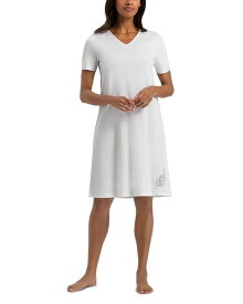 【送料無料】 ハンロ レディース ナイトウェア アンダーウェア Michelle Cotton Short Sleeve Nightgown White