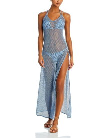 【送料無料】 ペイクソト レディース ワンピース トップス Arya Fishnet Halter Swim Cover Up Dress - 100% Exclusive Amalfi Blue