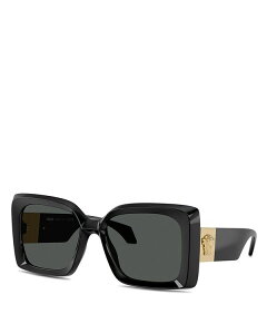 yz FT[` fB[X TOXEACEFA ANZT[ Medusa Plaque Square Sunglasses 54mm Black/Gray Solid
