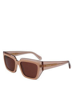 yz tFK fB[X TOXEACEFA ANZT[ Colorblock Square Sunglasses 55mm Tan/Brown Solid