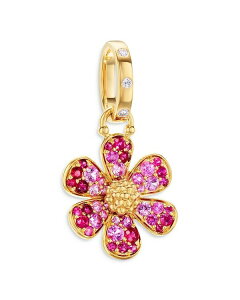 yz ev Zg NA fB[X lbNXE`[J[Ey_ggbv ANZT[ 18K Yellow Gold Multi-Gemstone & Diamond Flower Power Pendant Pink/Gold