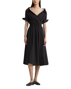 �A���`���U�� ���f�B�[�X �g�b�v�X �����s�[�X �~�f�B�����s�[�X �~�f�B Altuzarra Lydia Open Neck Midi Dress Black �u���b�N