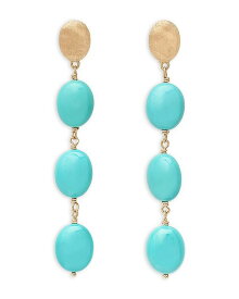 【送料無料】 マルコ ビチェゴ レディース ピアス・イヤリング アクセサリー 18K Yellow Gold Siviglia Turquoise Drop Earrings Blue/Gold