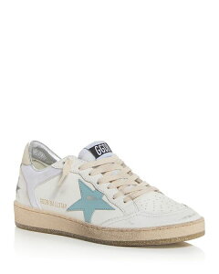 S[fO[X fB[X V[Y Xj[J[ [X Golden Goose Women's Ball Star Lace Up Low Top Sneakers White/Pink/Light Blue zCg