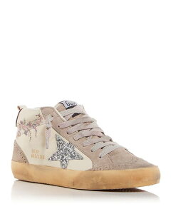 �S�[���f���O�[�X ���f�B�[�X �V���[�Y �X�j�[�J�[ Golden Goose Women's Mid Star Low Top Sneakers White Multi �z���C�g