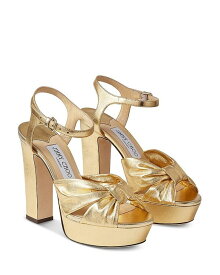 【送料無料】 ジミーチュー レディース サンダル シューズ Women's Heloise 120 Platform High Heel Sandals Gold